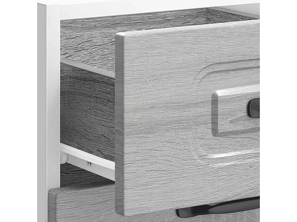 Keuken onderkast Kalmar bewerkt hout grijs sonoma eiken