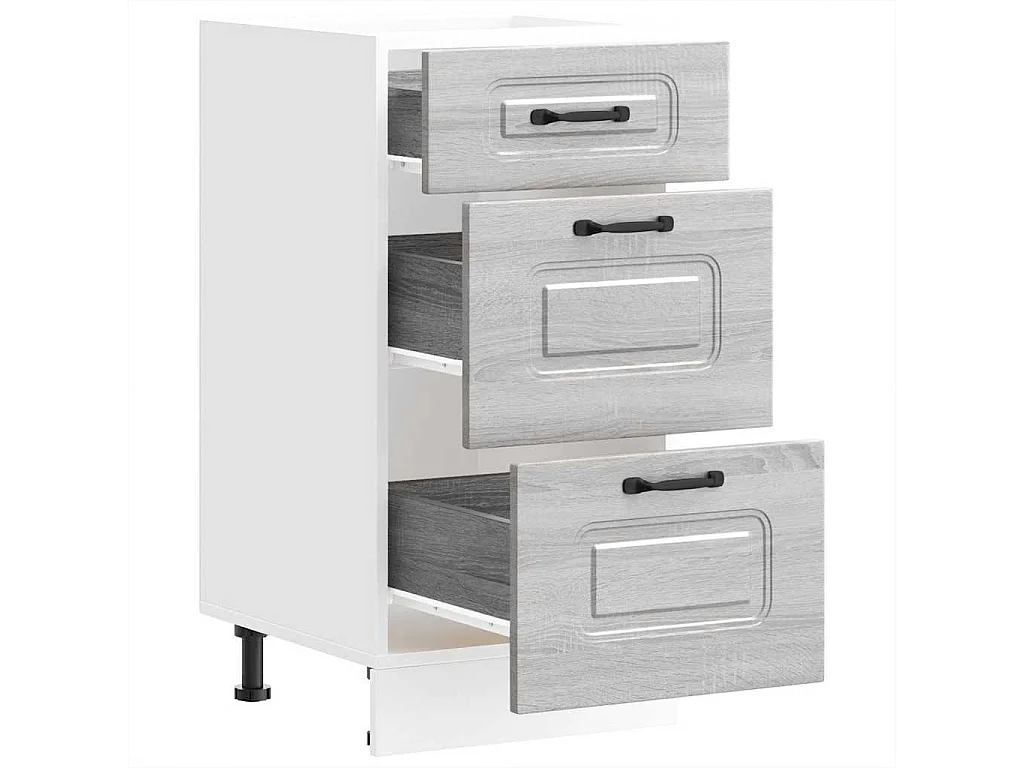 Armoire de cuisine Kalmar sonoma gris bois d'ingénierie