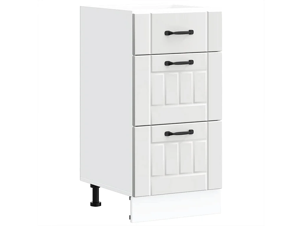 Armoire de cuisine Lucca blanc bois d'ingénierie