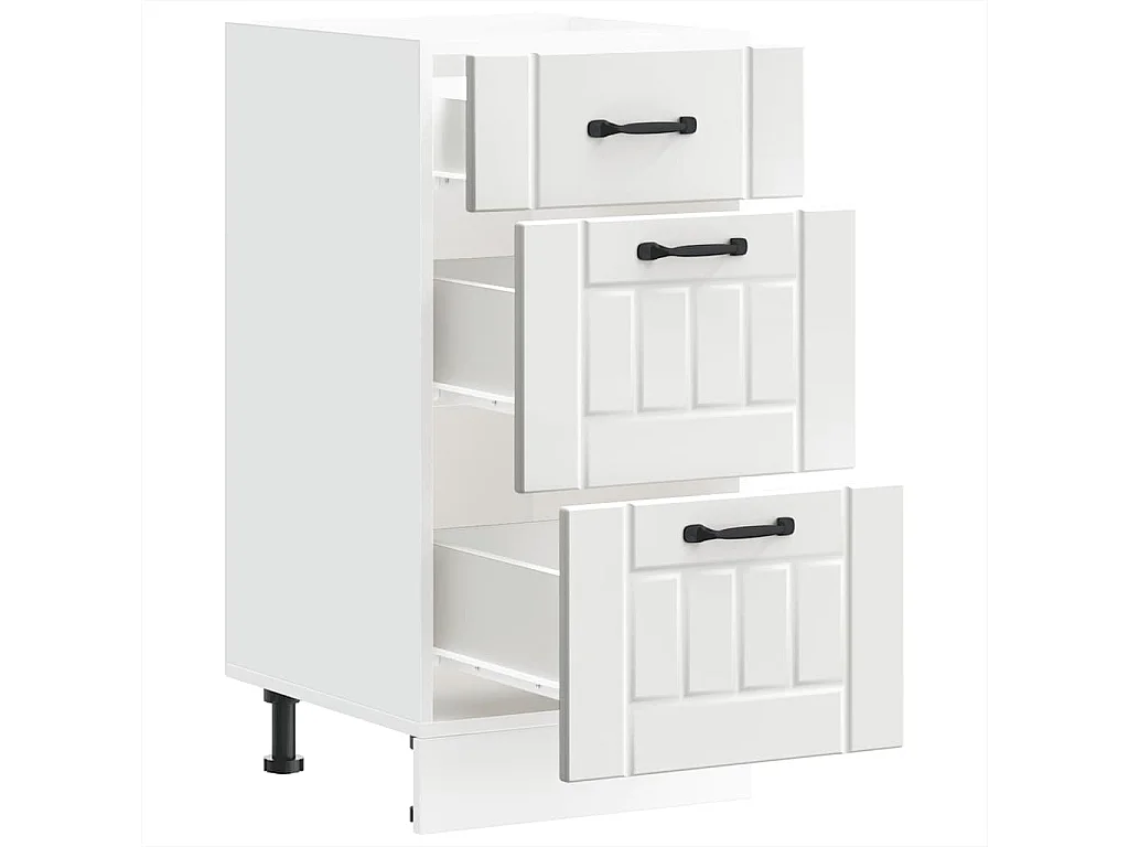 Armoire de cuisine Lucca blanc bois d'ingénierie