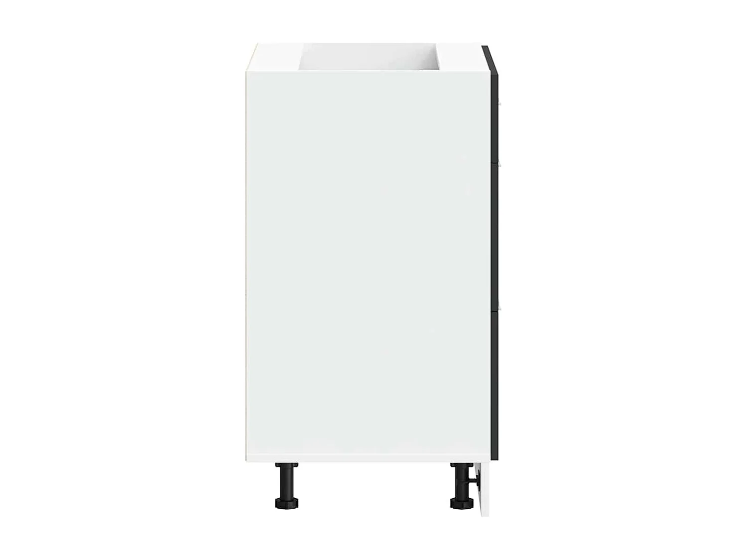 Keuken onderkast Lyon bewerkt hout zwart