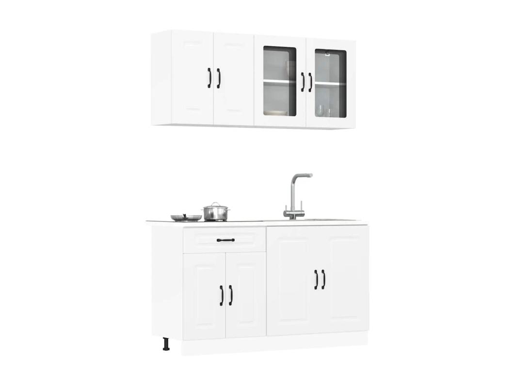 4-tlg. Küchenschrank-Set Kalmar Weiß Holzwerkstoff