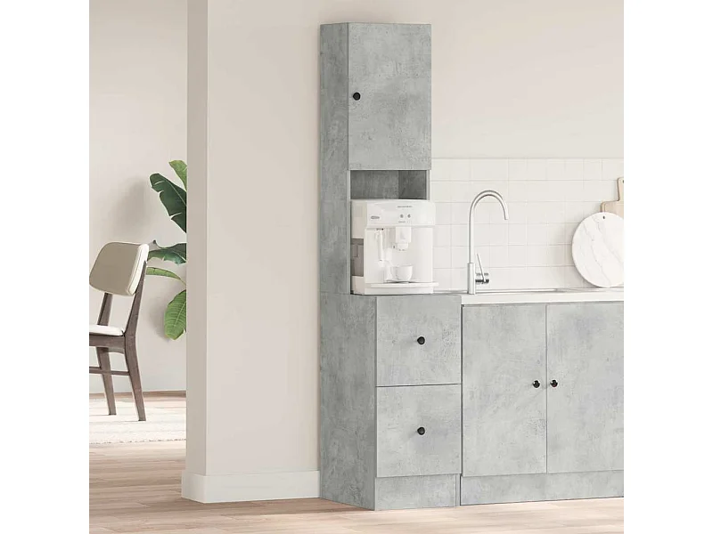 Keukenkast met lade Grijs 35 x 50 x 180 cm Bewerkt hout