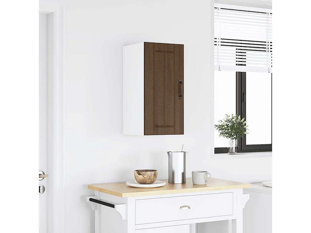 Armoire murale de cuisine Lucca chêne marron bois ingénierie