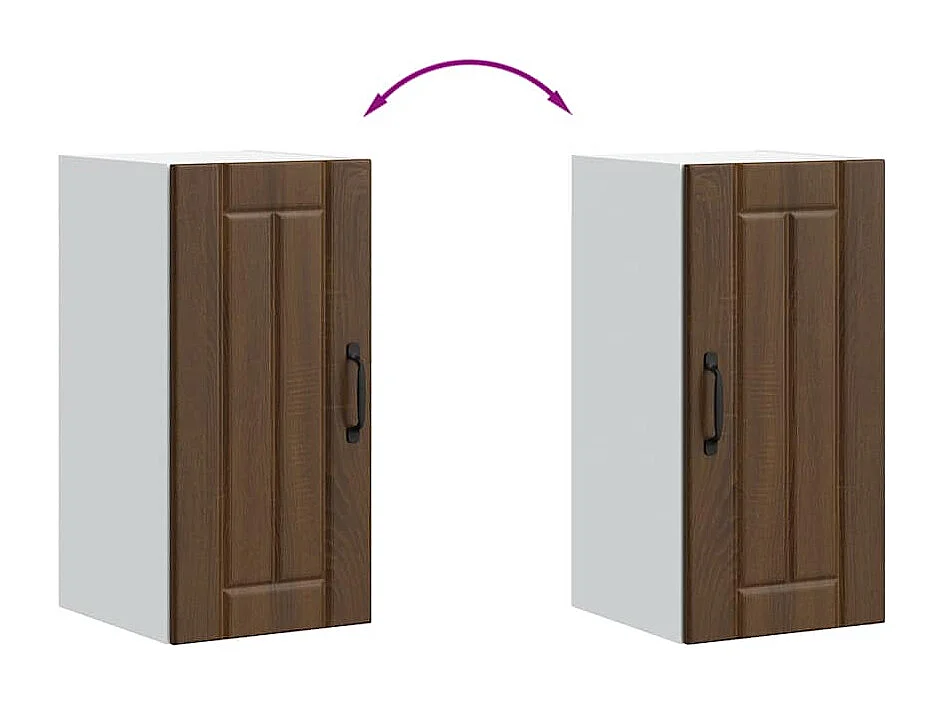 Armoire murale de cuisine Lucca chêne marron bois ingénierie