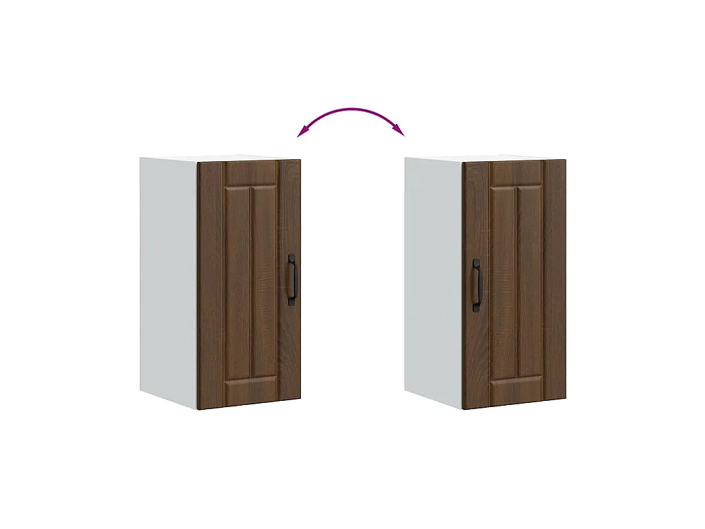 Armoire murale de cuisine Lucca chêne marron bois ingénierie