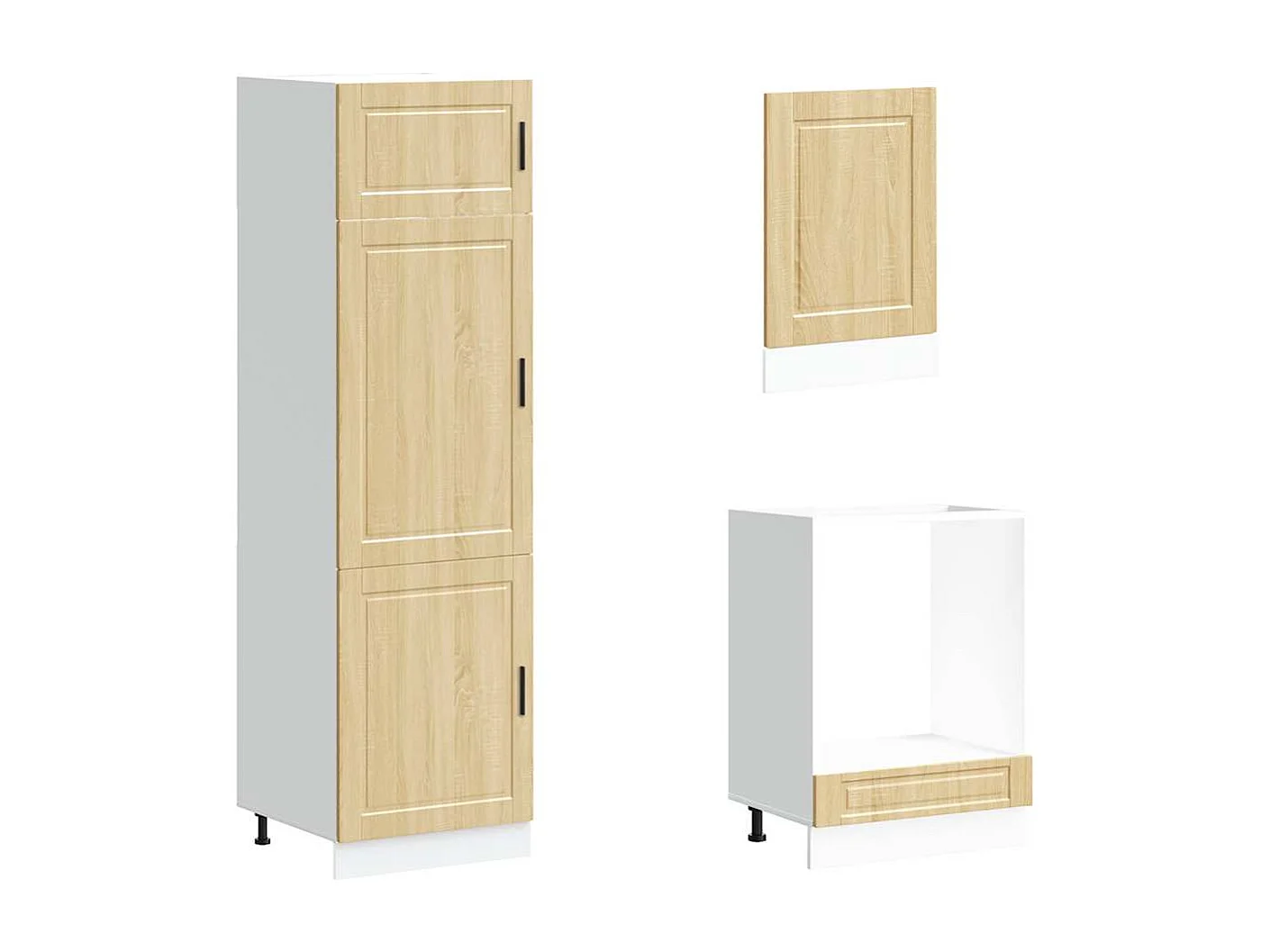 Ensemble de 7 meubles de cuisine "Porto" en chêne Sonoma