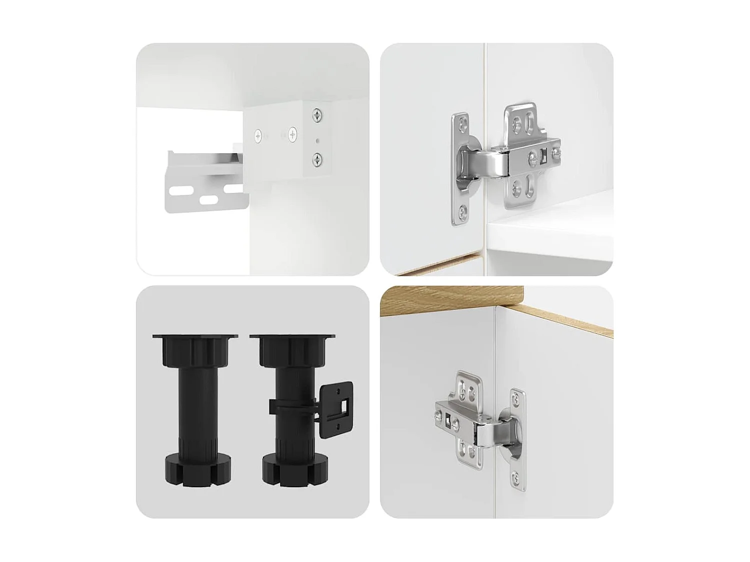 Ensemble de 7 meubles de cuisine "Porto" en chêne Sonoma