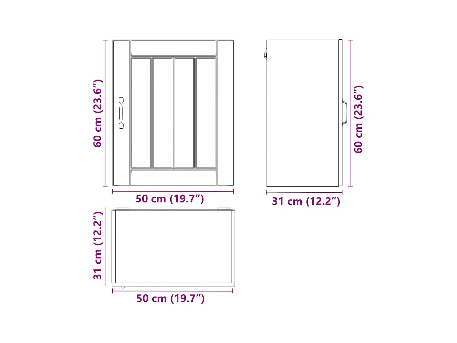 Armário de parede da cozinha Lucca madeira madeira velha