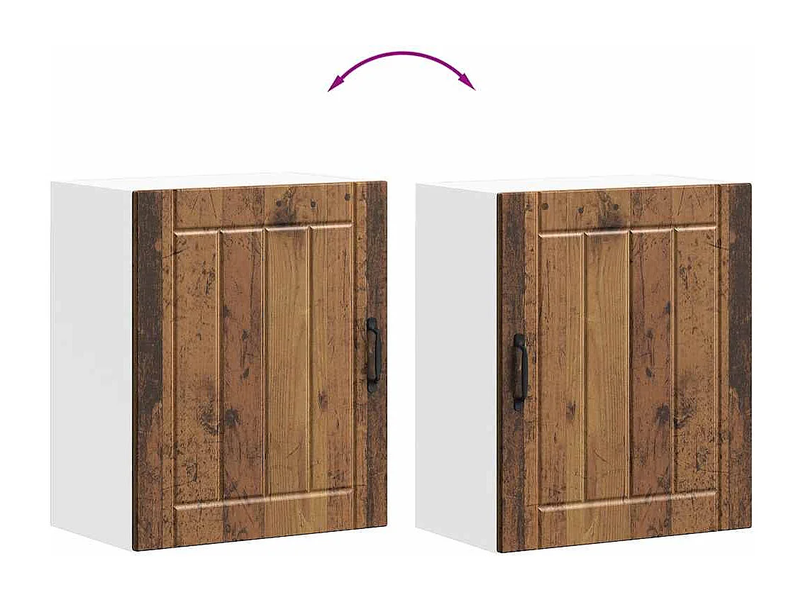 Armoire murale de cuisine Lucca vieux bois bois ingénierie