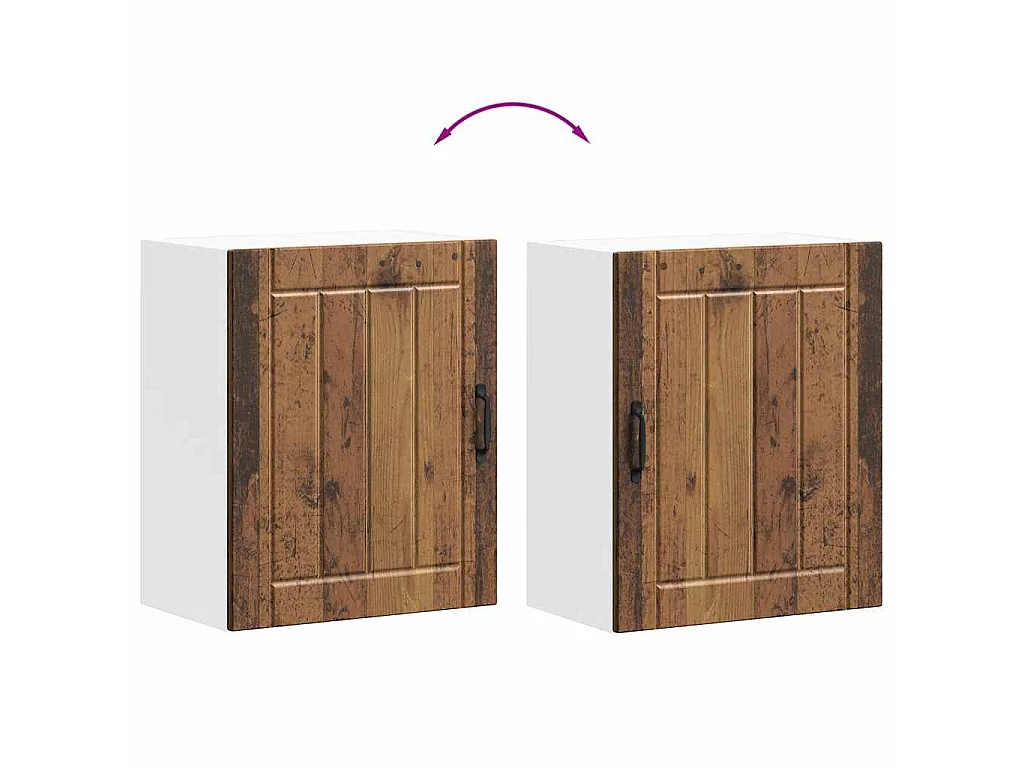 Armoire murale de cuisine Lucca vieux bois bois ingénierie