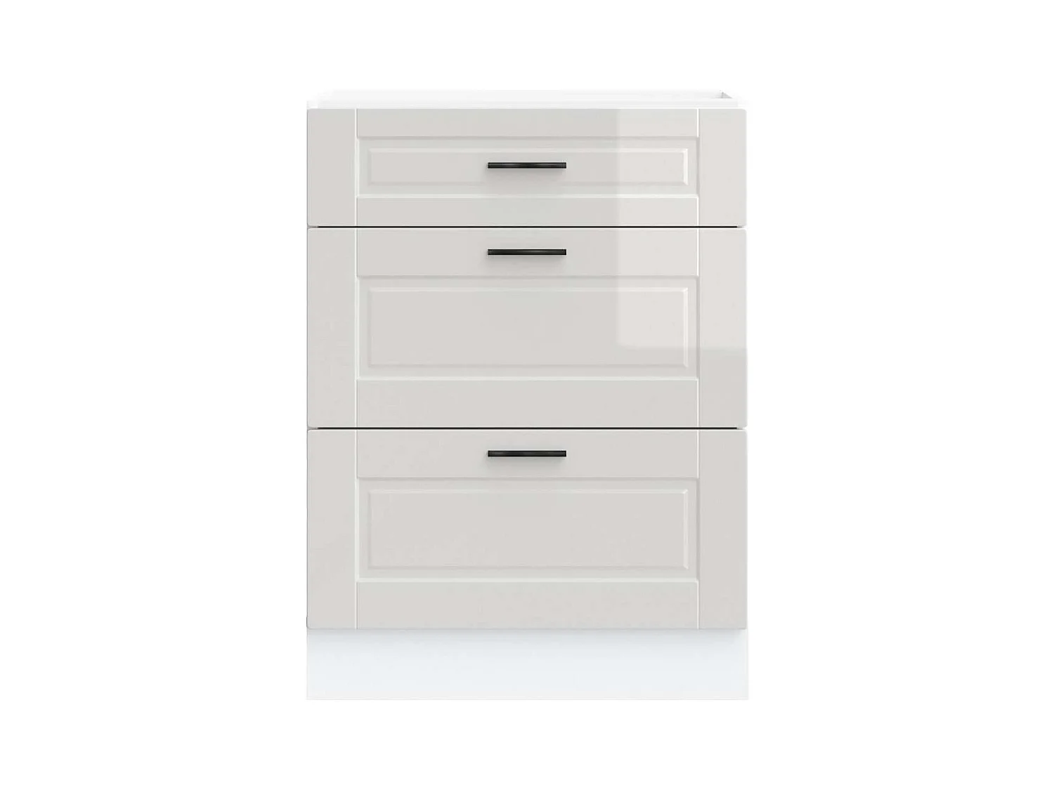 Meuble bas de cuisine « Porto » Bois d'ingénierie blanc brillant