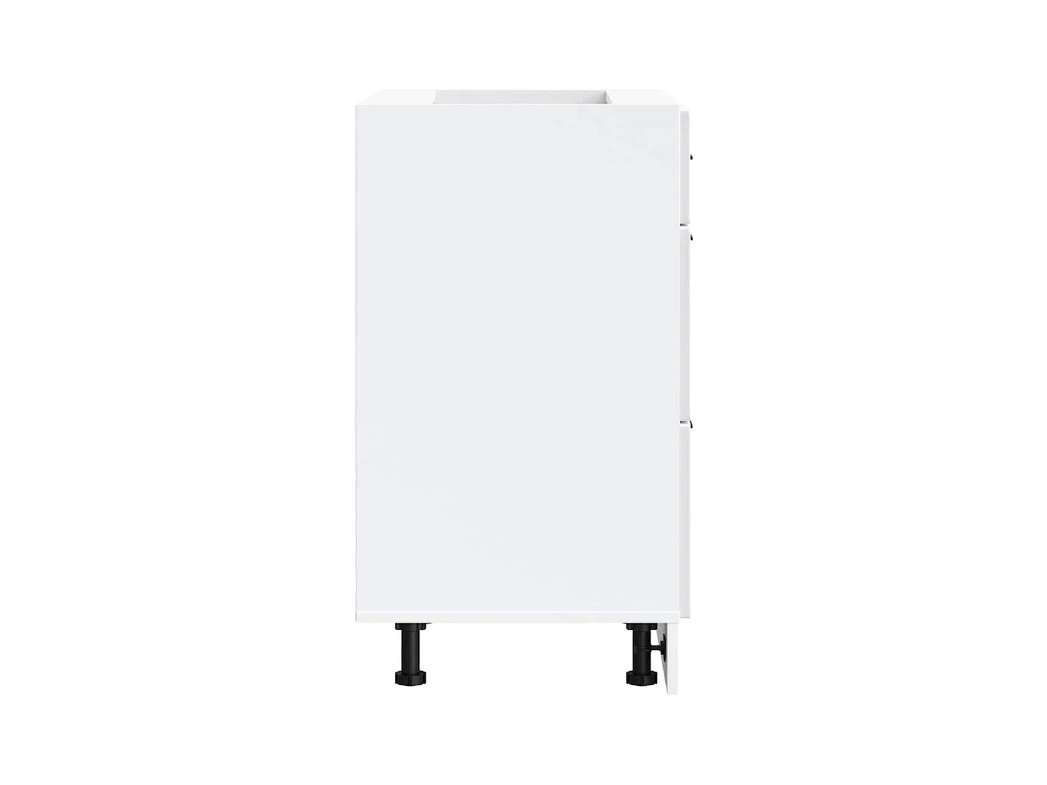 Meuble bas de cuisine « Porto » Bois d'ingénierie blanc brillant