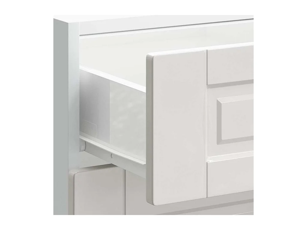 Meuble bas de cuisine « Porto » Bois d'ingénierie blanc brillant