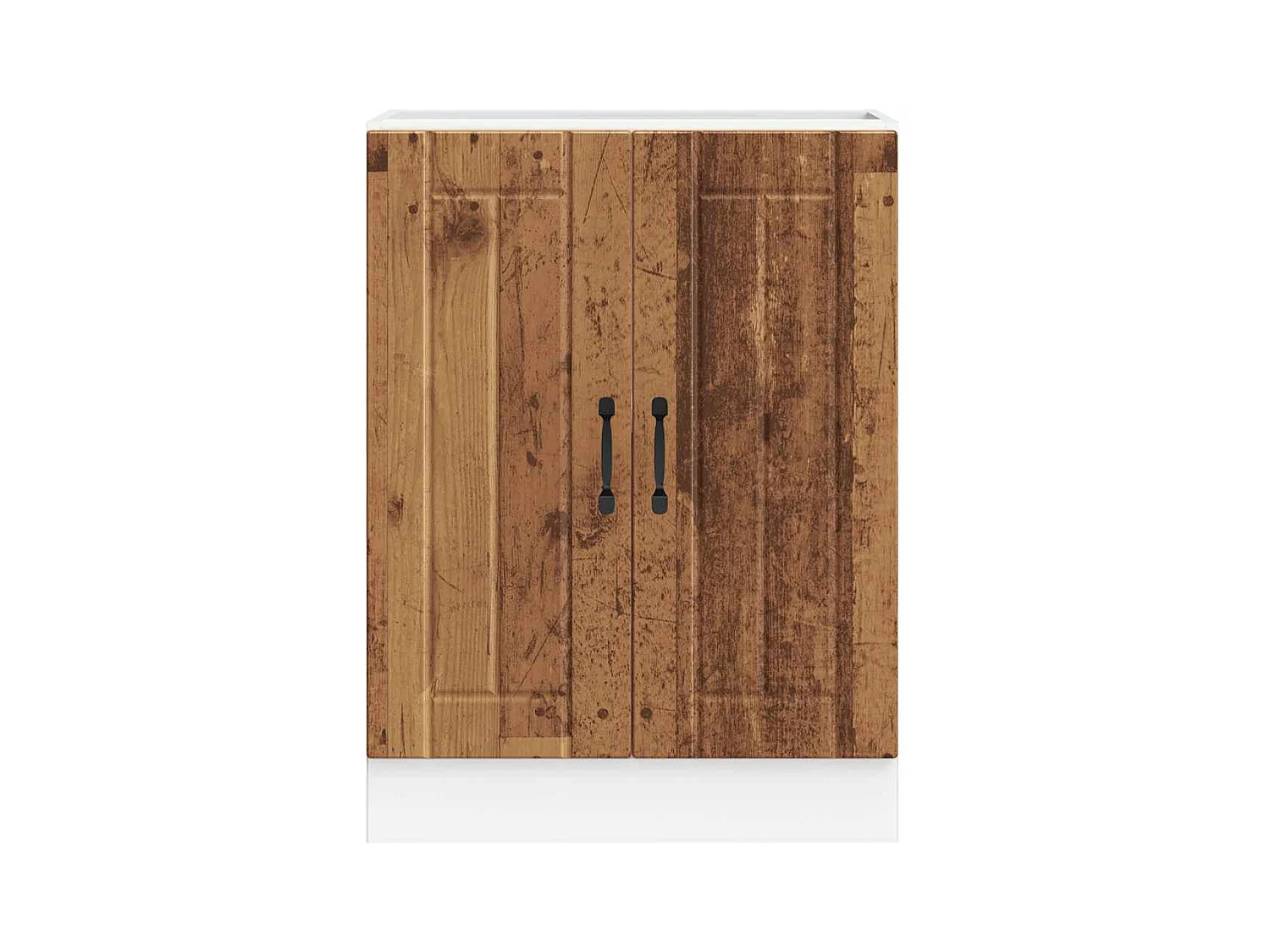 Spoelbakonderkast Lucca bewerkt hout oud houtkleurig