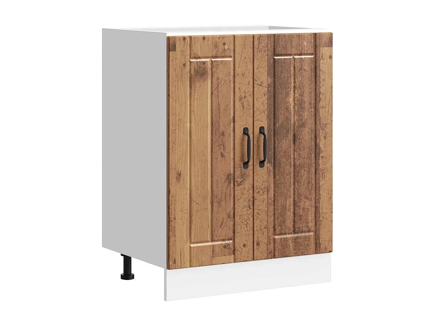 Meuble de base de lavabo Lucca vieux bois bois d'ingénierie