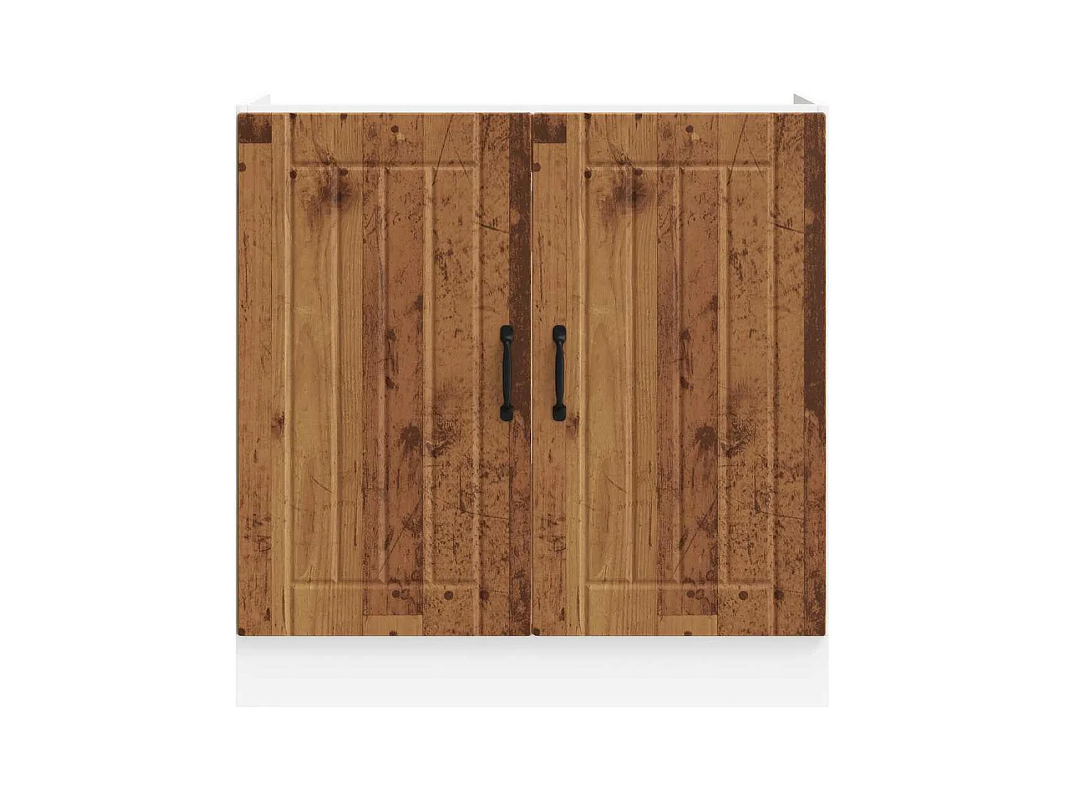 Spoelbakonderkast Lucca bewerkt hout oud houtkleurig