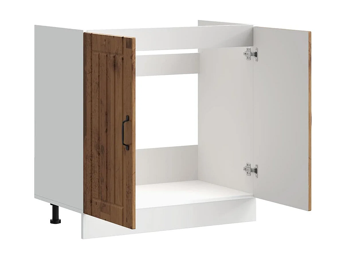 Mobile Base Lavello Lucca Legno Antico in Legno Multistrato