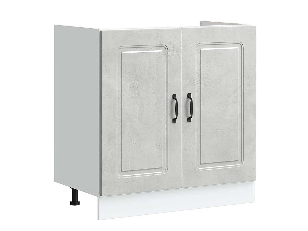 Keukenkast Kalmar Beton Grijs 80 x 46 x 81,5 cm Bewerkt hout