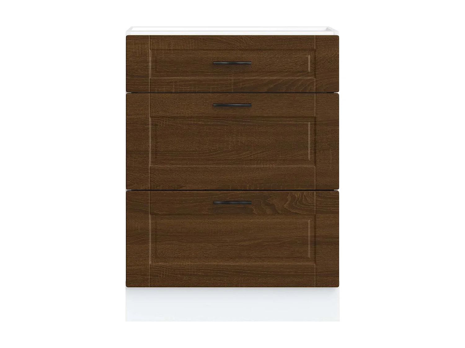 Küchenunterschrank Porto Braun Eichen-Optik Holzwerkstoff