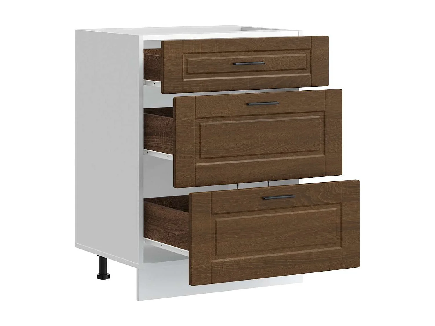 Küchenunterschrank Porto Braun Eichen-Optik Holzwerkstoff