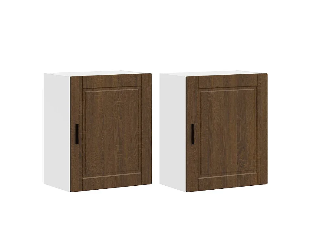 Armários parede cozinha 2 pcs Porto madeira carvalho castanho