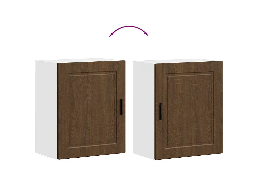 Armários parede cozinha 2 pcs Porto madeira carvalho castanho