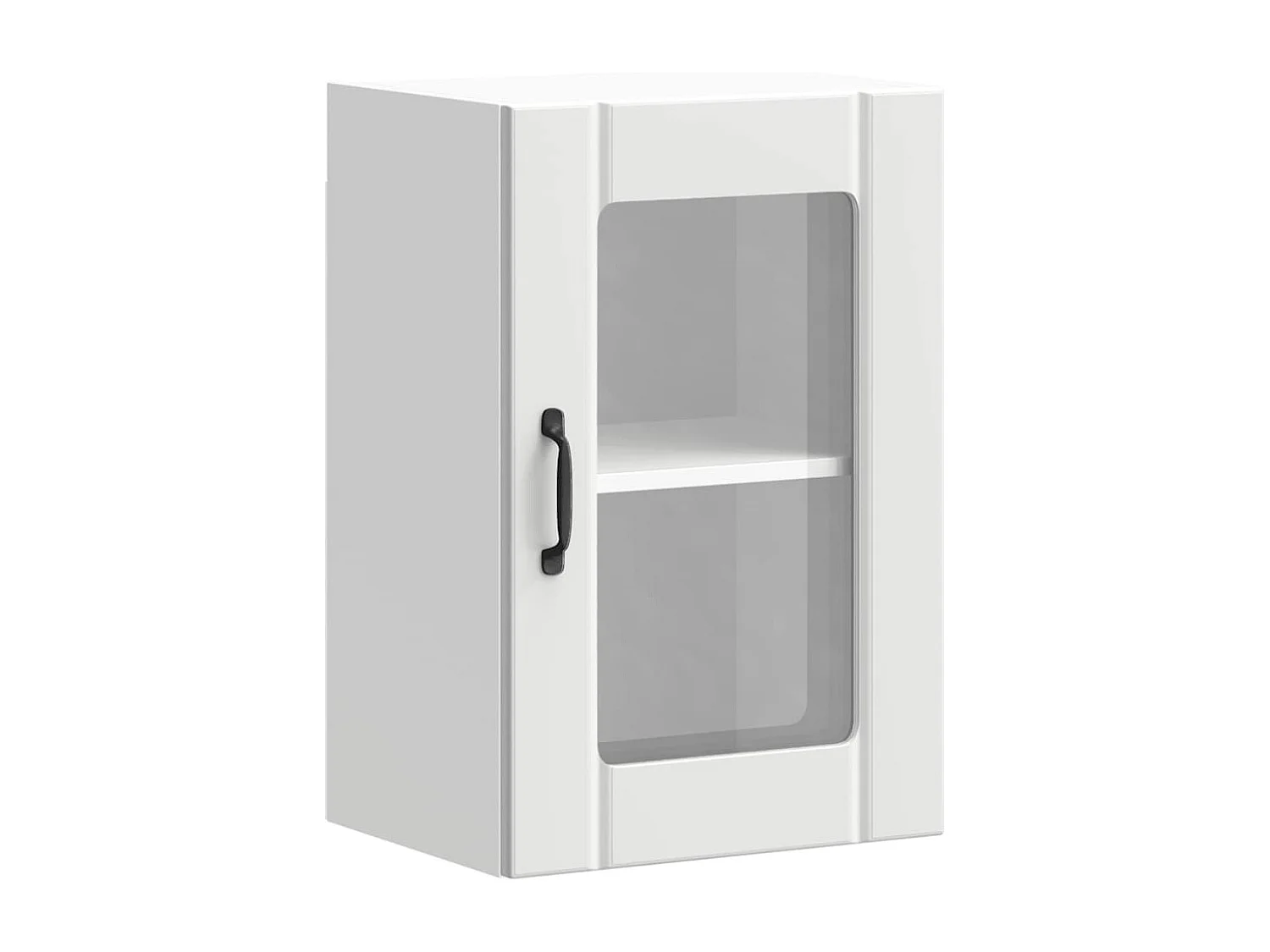 Armoire murale de cuisine avec porte en verre Lucca blanc