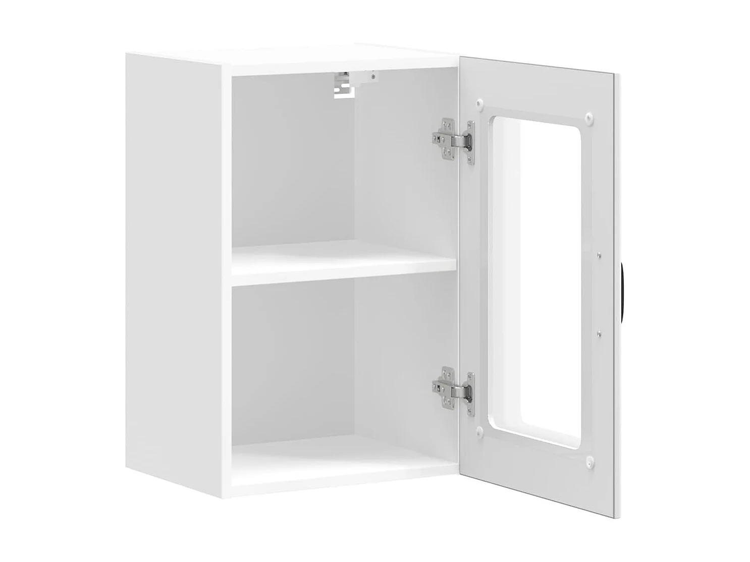 Armoire murale de cuisine avec porte en verre Lucca blanc