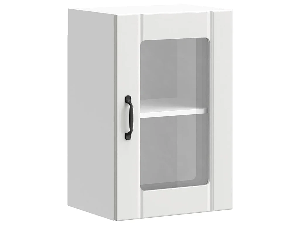 Armario pared cocina puerta de cristal Lucca blanca