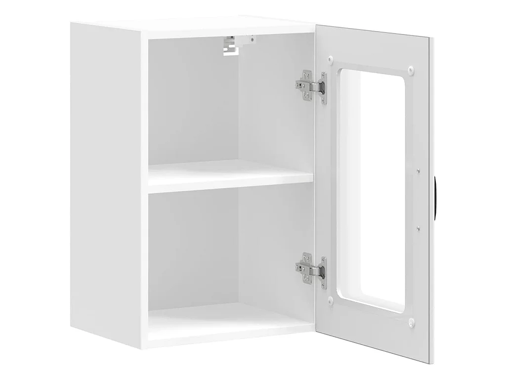 Armario pared cocina puerta de cristal Lucca blanca