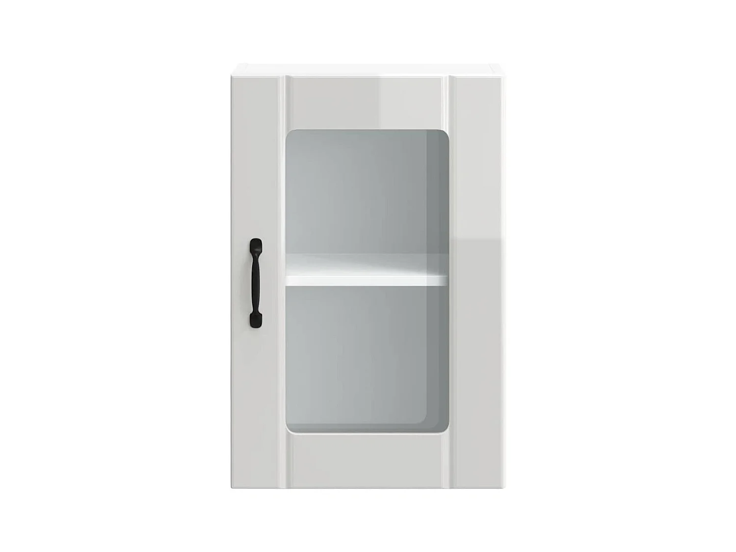 Pensile da Cucina con Porta in Vetro Lucca Bianco Lucido