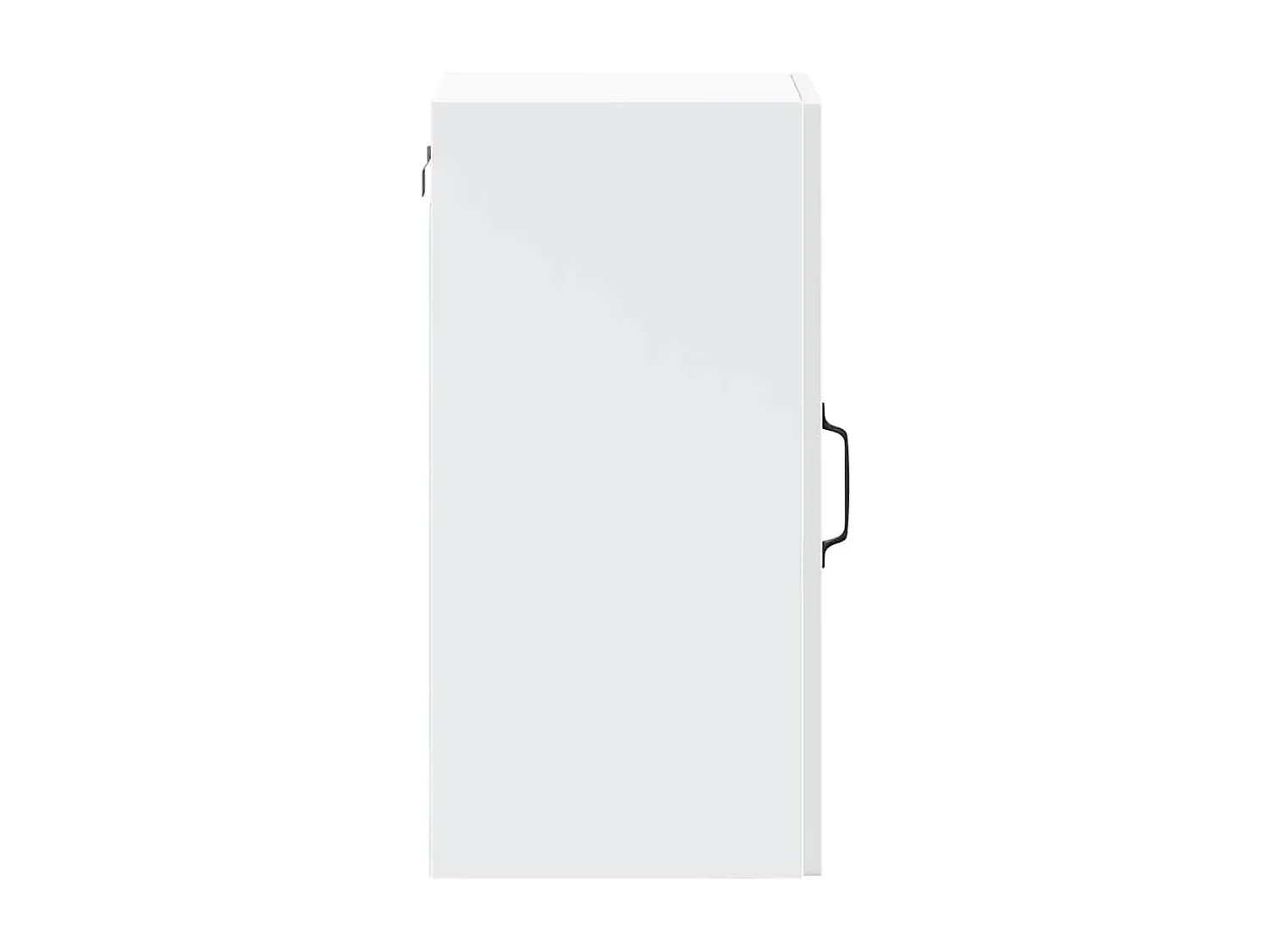 Armoire murale cuisine avec porte en verre Lucca blanc brillant