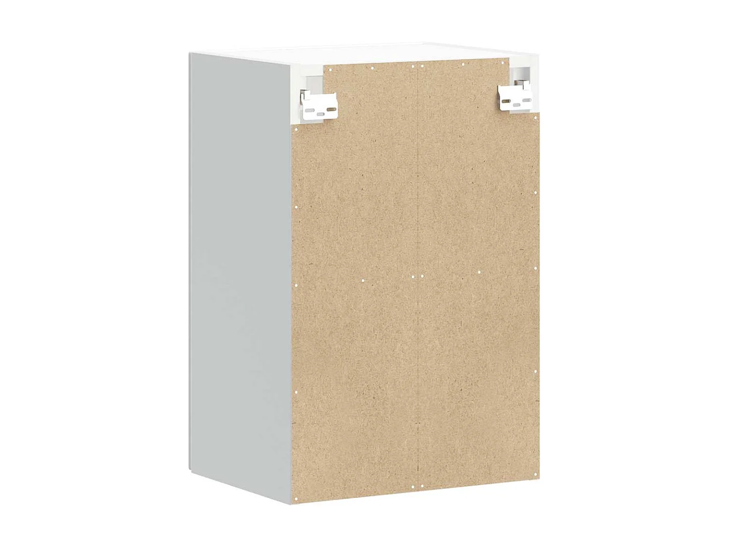 Armoire murale cuisine avec porte en verre Lucca blanc brillant