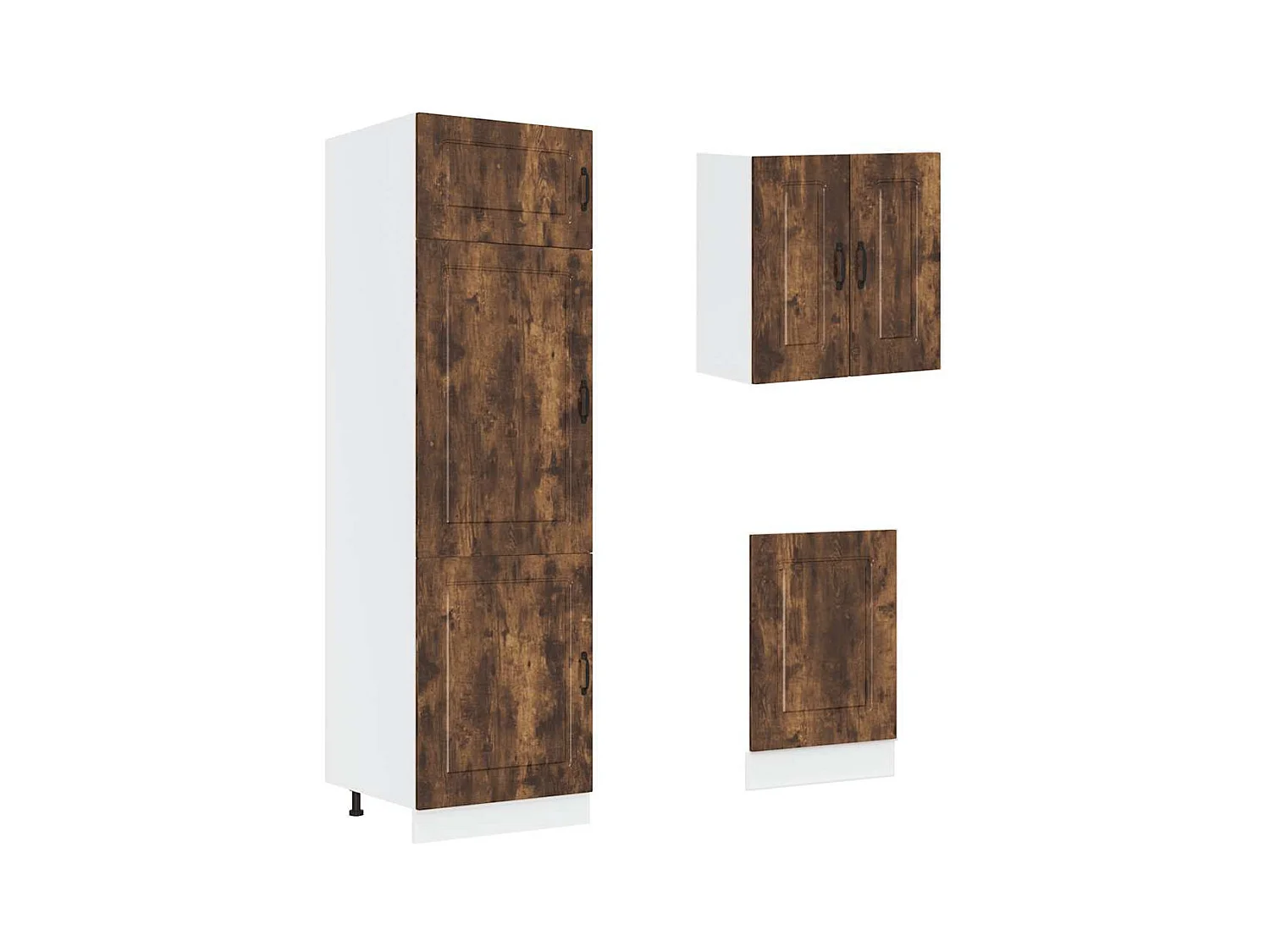 Set Mobili da Cucina 8 pz Kalmar Rovere Fumo Legno Multistrato