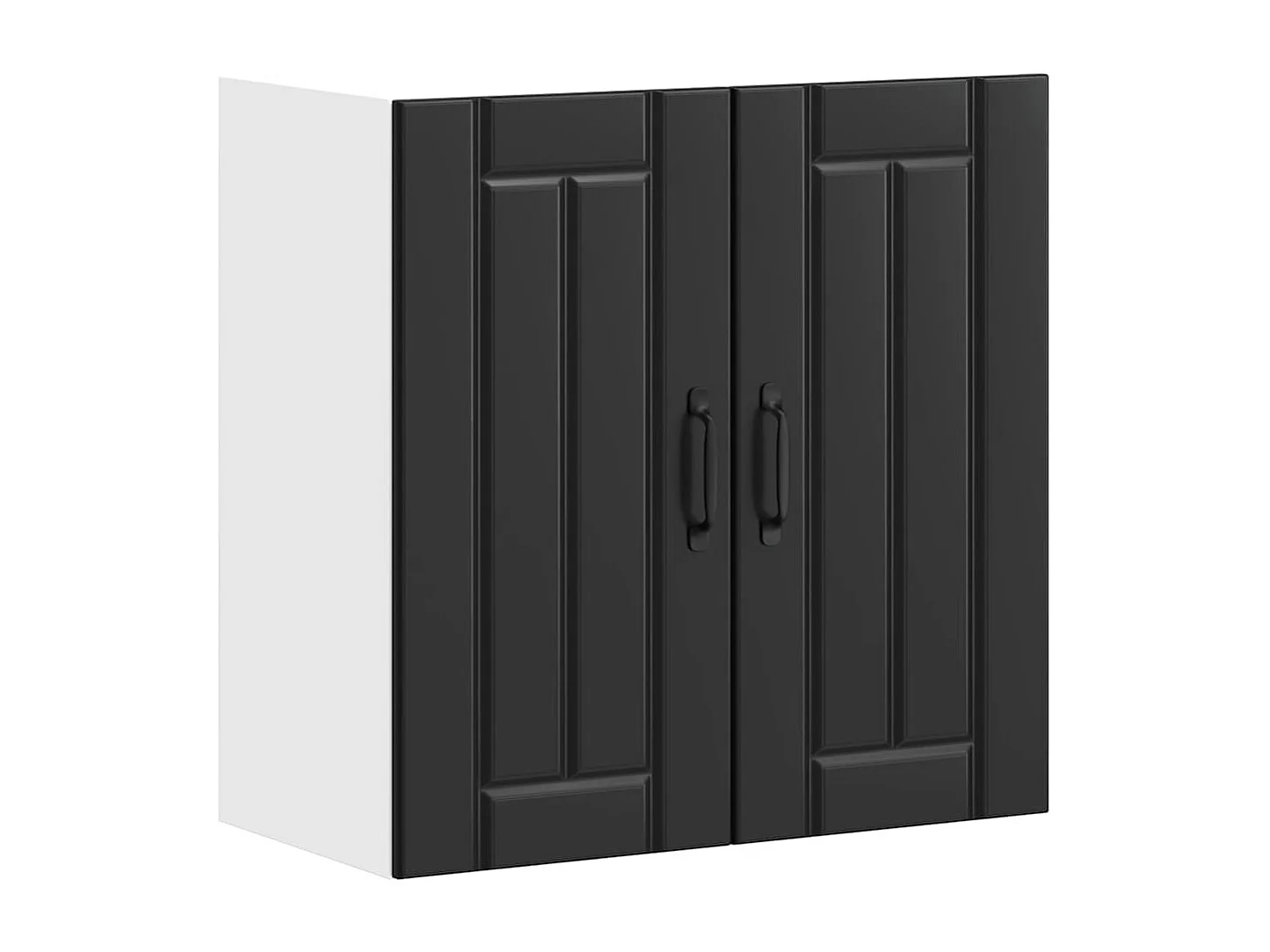 Armoire murale de cuisine Lucca noir bois d'ingénierie