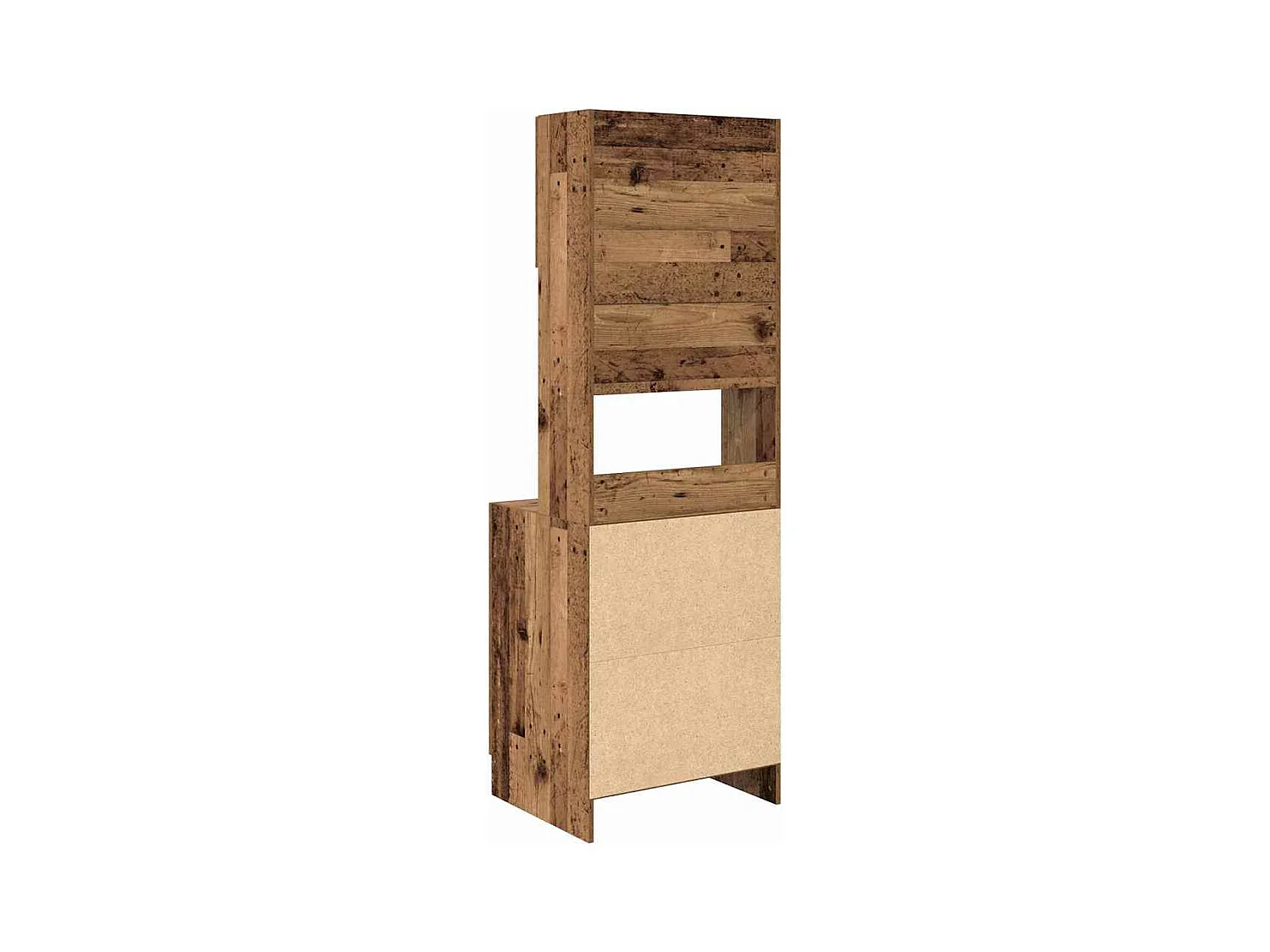 Küchenschrank mit Regal Altholz 60 x 50 x 180 cm Holzwerkstoff