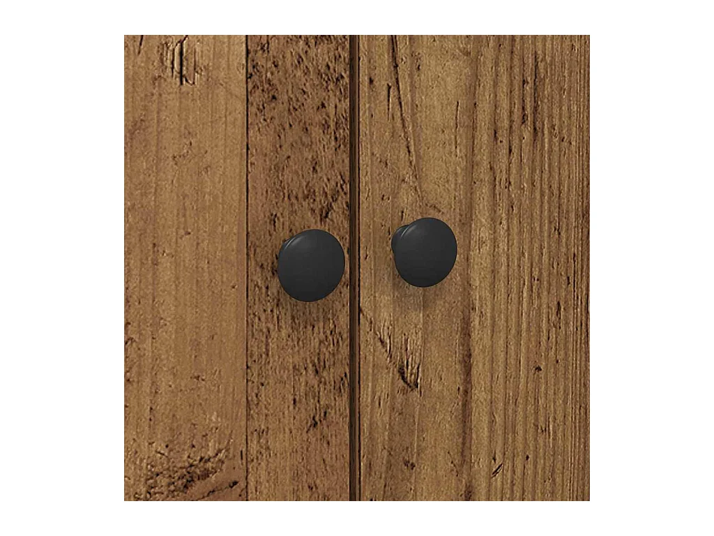 Küchenschrank mit Regal Altholz 60 x 50 x 180 cm Holzwerkstoff