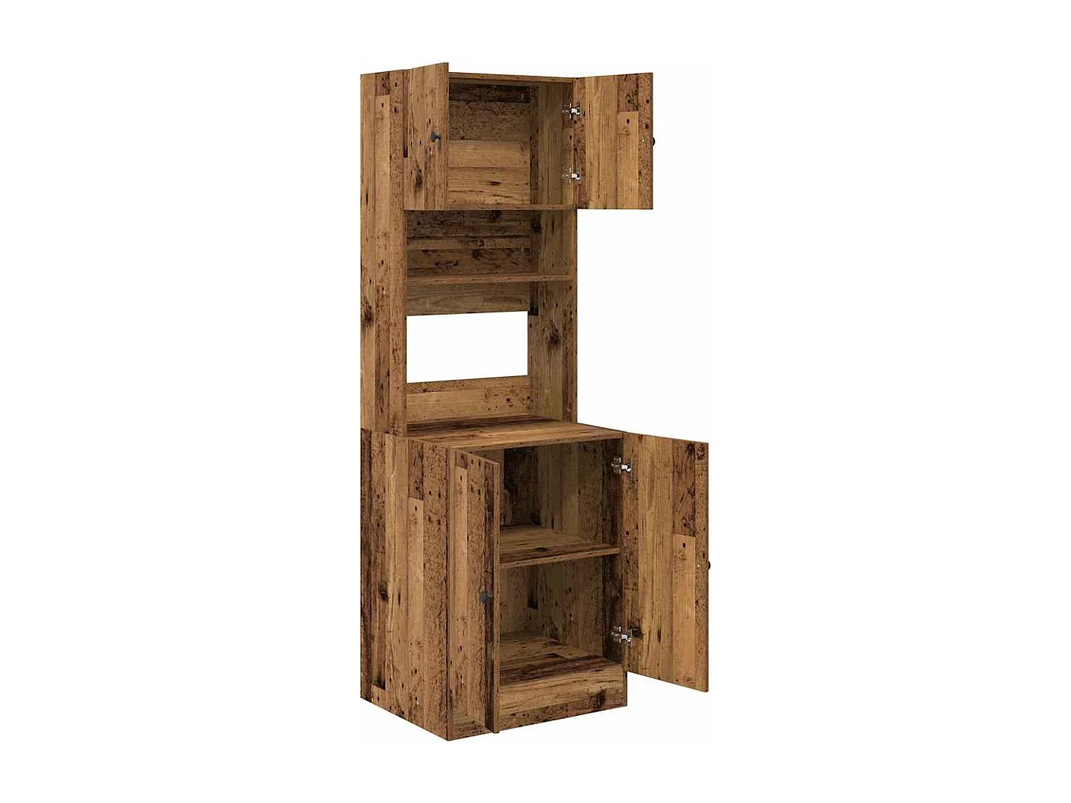 Armoire de cuisine avec étagère Bois ancien 60 x 50 x 180 cm