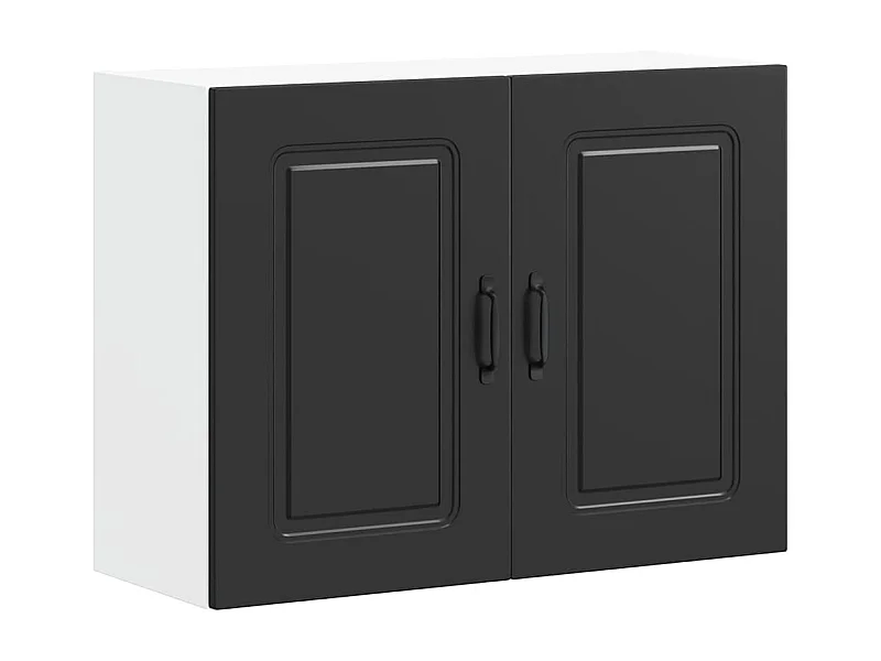 Keukenwandkast Kalmar bewerkt hout zwart