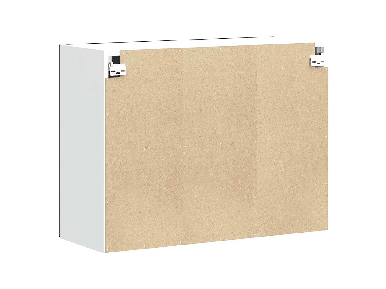 Keukenwandkast Kalmar bewerkt hout zwart