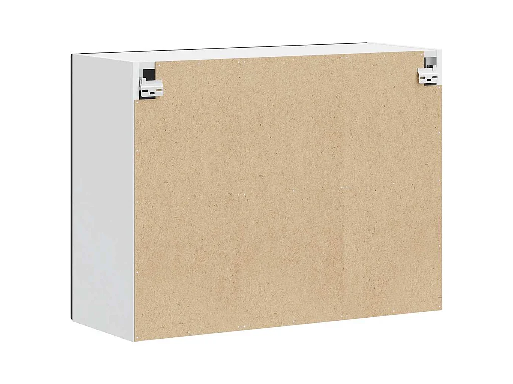 Armoire murale de cuisine Kalmar noir bois d'ingénierie