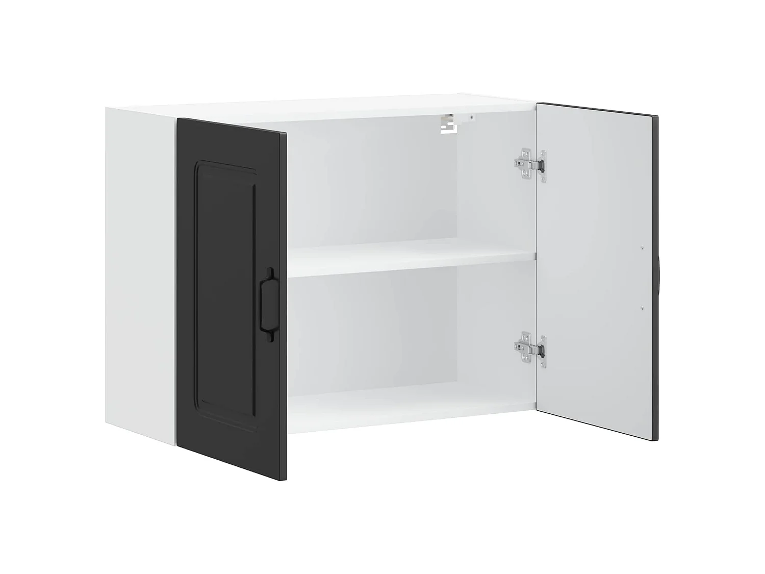 Armoire murale de cuisine Kalmar noir bois d'ingénierie