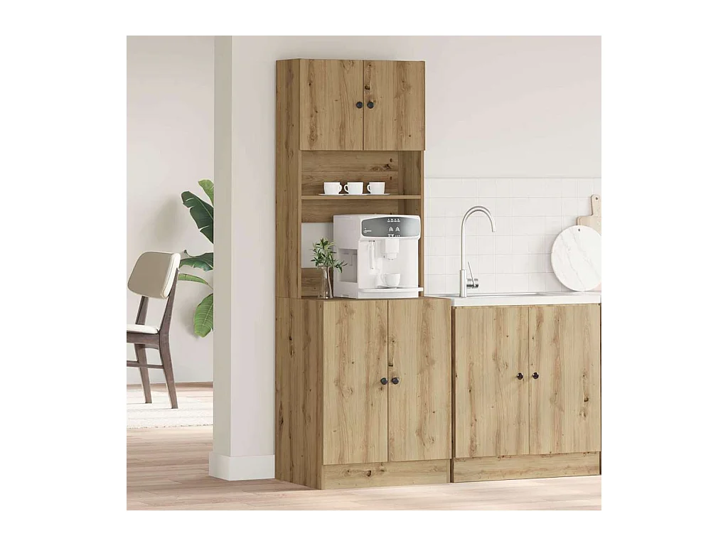 Keukenkast met plank artisanaal eikenkleurig 60 x 50 x 180 cm