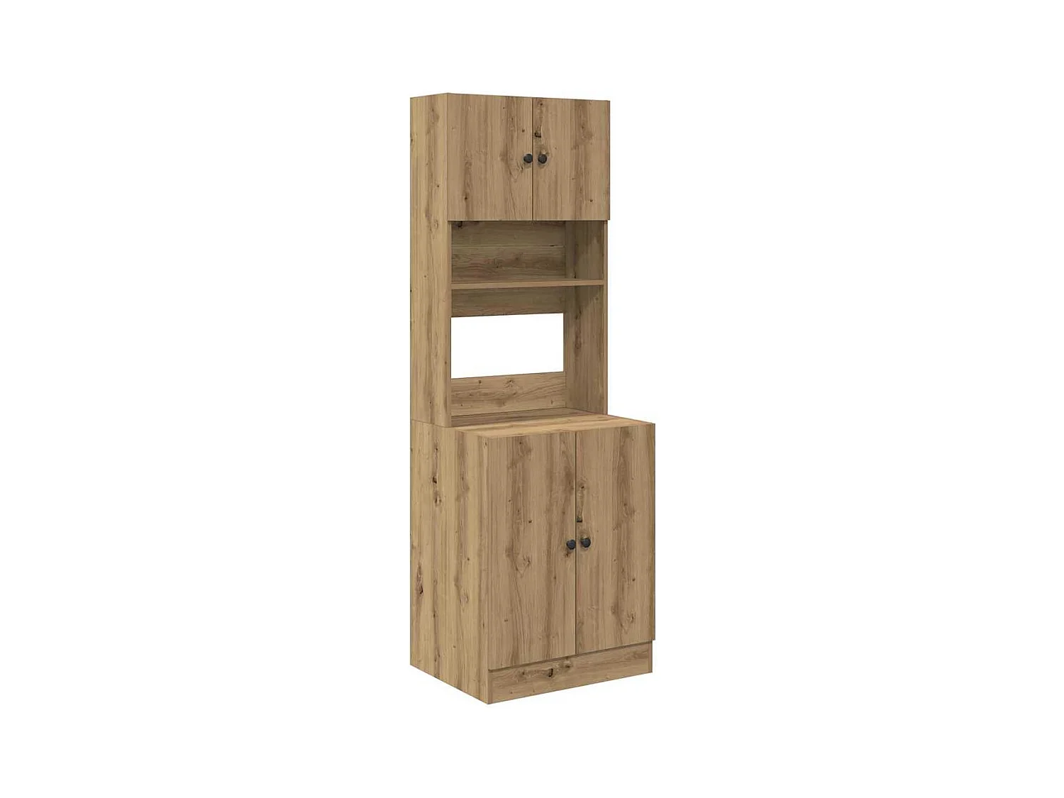Keukenkast met plank artisanaal eikenkleurig 60 x 50 x 180 cm