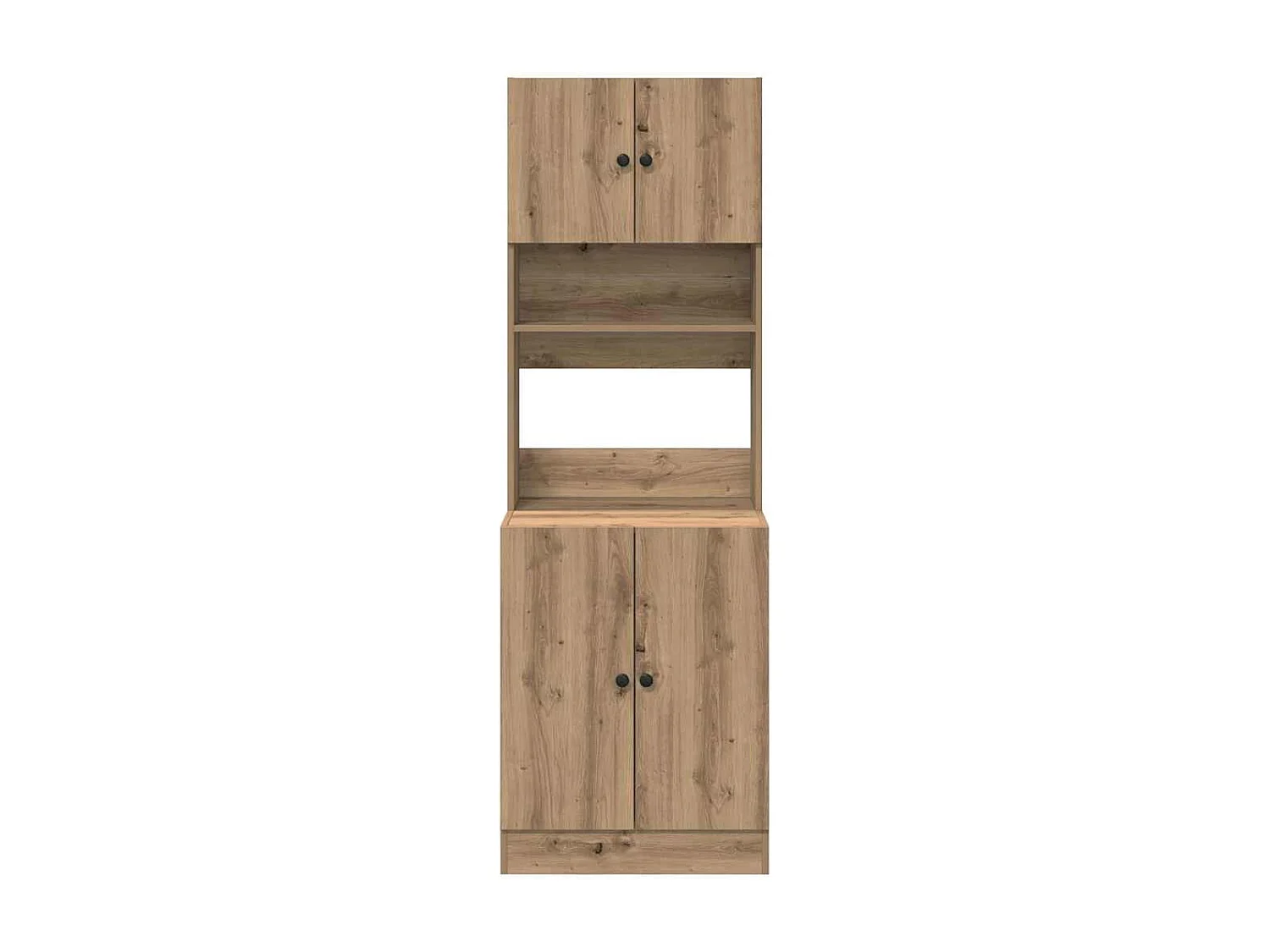 Keukenkast met plank artisanaal eikenkleurig 60 x 50 x 180 cm