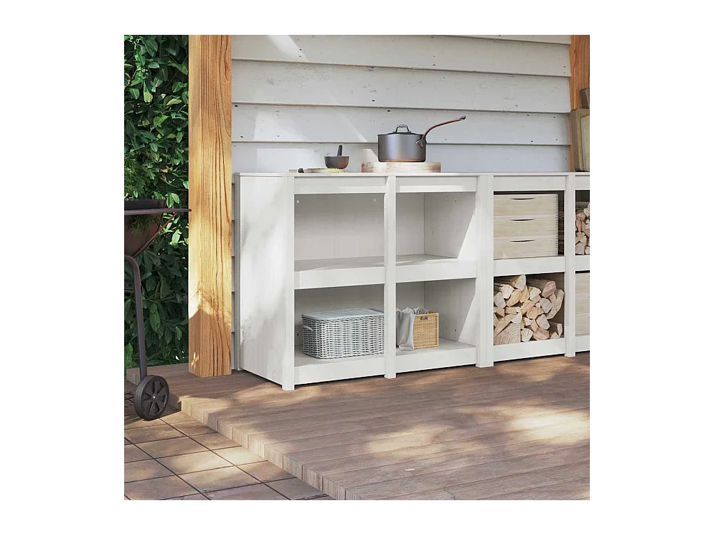 Mobile da cucina con lo scaffale Bianco caldo 106 x 55 x 92 cm