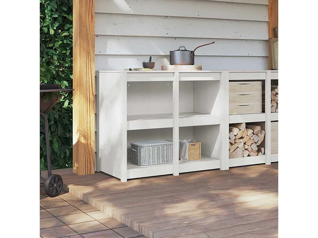 Armoire de cuisine Blanc chaud 106 x 55 x 92 cm Pin massif