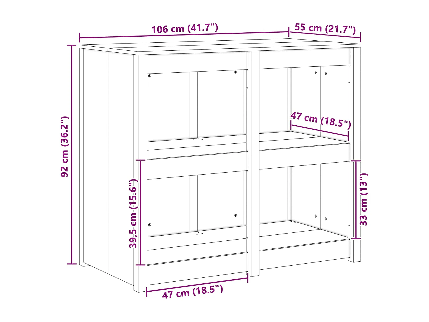 Mueble de Cocina con estante MEPPEL Cálido 106 x 55 x 92 cm