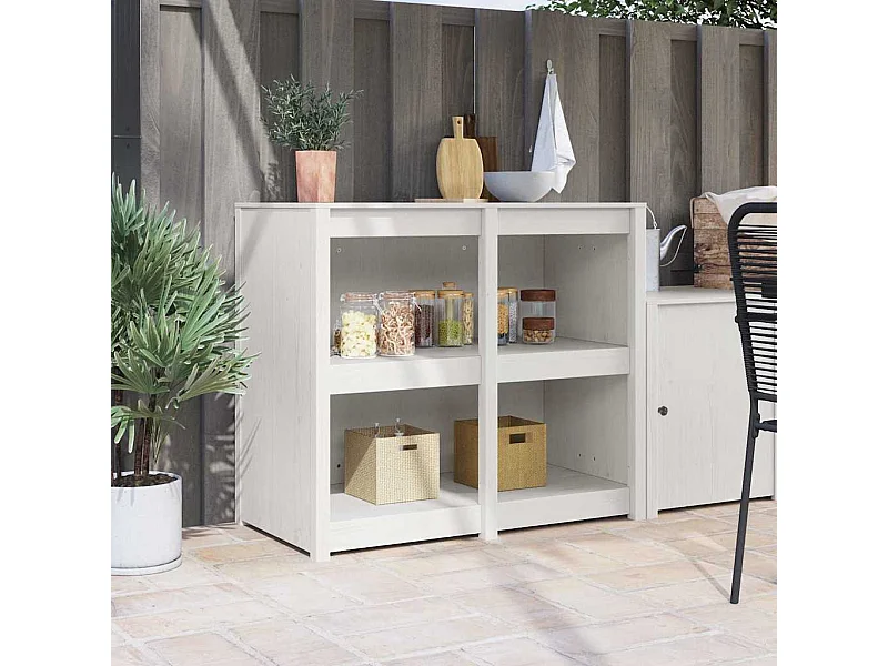 Armoire de cuisine Blanc chaud 106 x 55 x 92 cm Pin massif